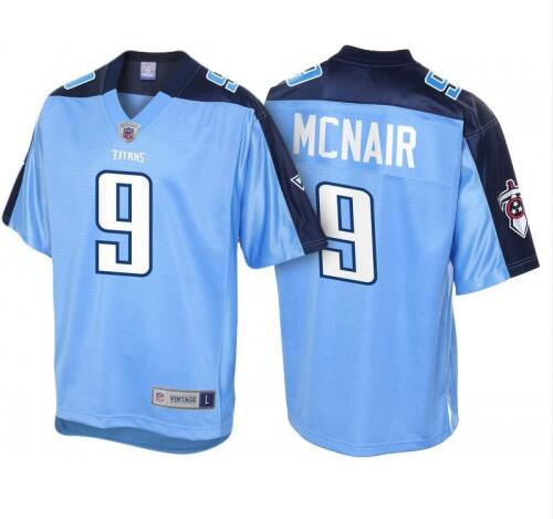 2023 Men NFL Tennessee Titans #9 Steve McNair Light Blue Retired Player Jersey->more jerseys->MLB Jersey